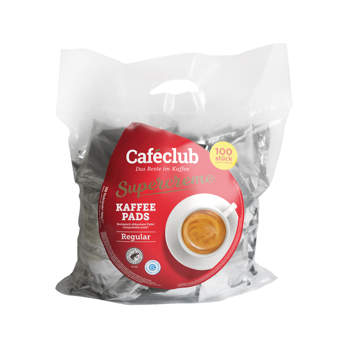 100 Coffee pods Cafeclub Supercreme Classic Megapack