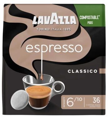 36 Coffee Pods Lavazza Espresso Classico